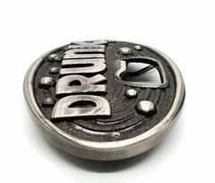 Belt Buckle Kalan Drunk With Beer Bottle Opener Steel Color