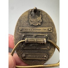 Vintage 1986 B.A.S.S. Member Belt Buckle Great American Buckle Co Fishing Brass