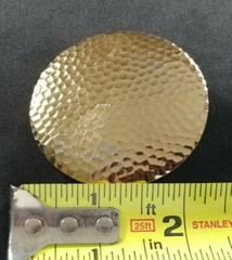 CIRCULAR GOLD COLOR CIRCLE GOLF BALL DIMPLED CLASP LOOP BUCKLE
