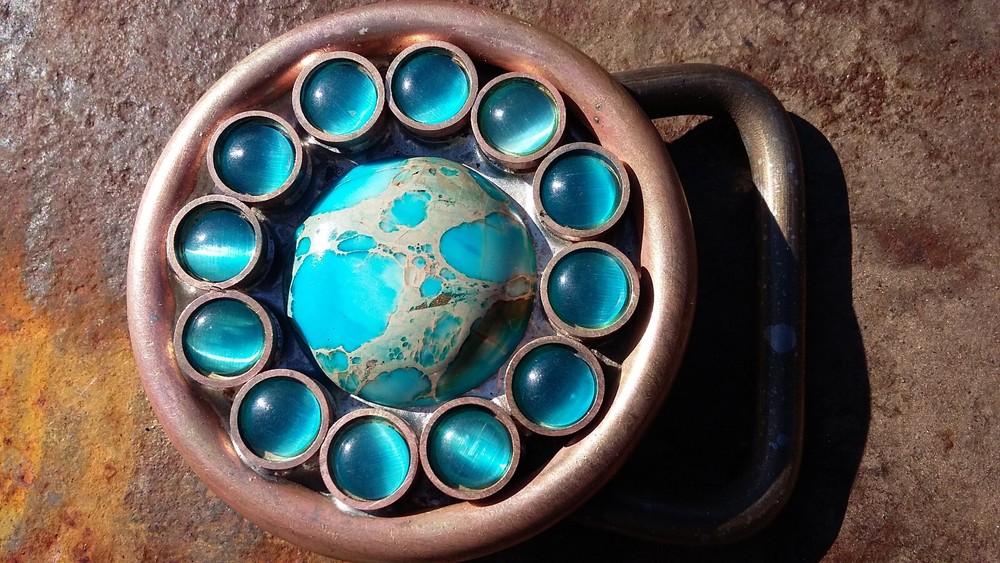 Atlantis Gemstone belt buckle -Handmade- RT ARTISAN WORKS