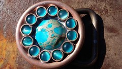 Atlantis Gemstone belt buckle -Handmade- RT ARTISAN WORKS