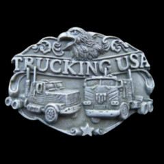 Trucking USA Trucker 18 Wheeler Cool Belt Buckle Buckles