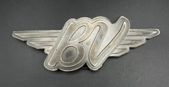 Bob Vokey BV Initials Wings Stealth Belt Buckle Rare Collectible Metal w/ Pouch