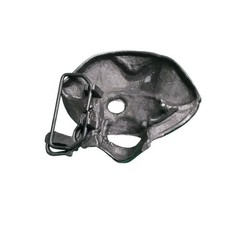 Skull Pirate Belt Buckle Black Metal Sword Design
