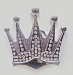 Crown Belt Buckle Silver Metal Bling Rhinestones New Men Women Cowgirl Western