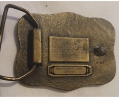 INDIANA METAL CRAFT SECOND AMENDMENT BRASS BELT BUCKLE 1977 VINTAGE