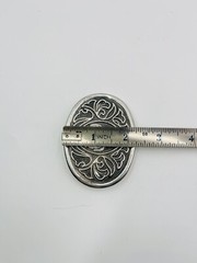 Vintage Avon Metal Silver Saddle Engraved Belt Buckle 2 x 3 Inch