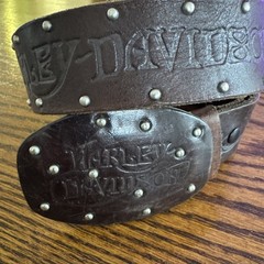 Harley Davidson Belt Buckle & Leather Harley Belt 2007 Studded Size Small Roses