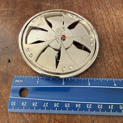 Vintage Chrome Silver Round Spinner Belt Buckle Y2K Basketball Hip Hop Rap