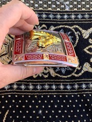 Western Buckle Gold Silver Red Horse Head Cowboy Buckle 2 » Hebilla Vaquero