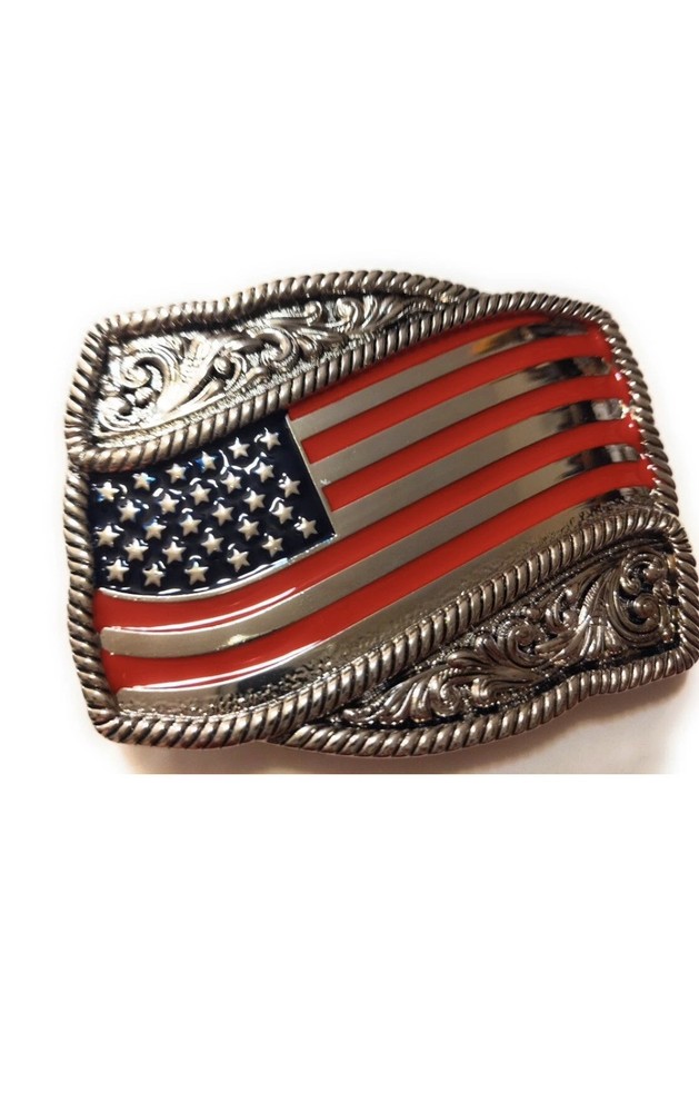 American Flag belt buckle military army navy marines AF US Seller patriot