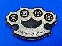 Empire Clothing Knuckles Cut Out Belt Buckle Company Advertising Promo