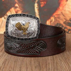 ROOSTER BELT BUCKLE FLAG MAP RODEO COWBOY WESTERN TEXAS NEW Hebillas Vaqueras