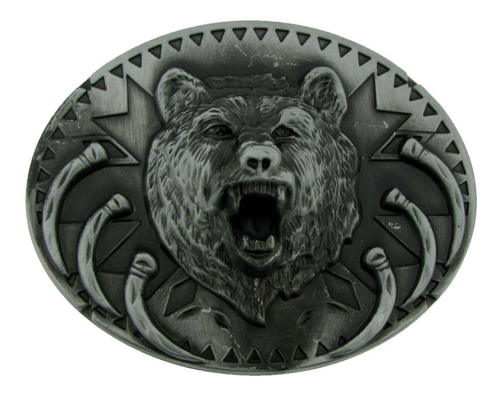 Howling Wolf Western Metal Belt Buckle Antiqued Finished Men Tattoo Gothic Style