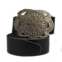 Helm of Awe german silver belt buckle, Viking Helm of Terror Scandinavian Pagan
