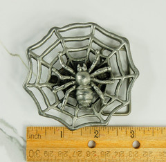 Spider and Web pewter belt buckle