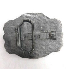 Fishing Bass Fish Lure Belt Buckle Mens Blue Enamel Western Rectangular Metal