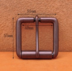 High Quaility Antique Copper Square Prong Pin Roller Belt Buckle for 40mm Belts