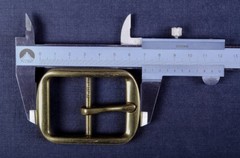 Heavy Brass Classic Center Bar Pin Belt Buckle for Leather Belt Fit 40mm Strap
