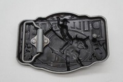 Bull Rider Belt Buckle Cowboy Rodeo Outdoor 3D Blue Enameled