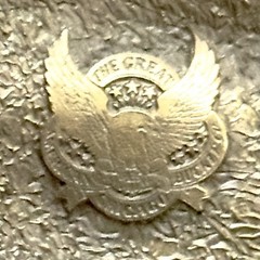 Vtg Eagle Head Brass Buckle Enameled 1979 Grt American Buckle Co #120 USA Ltd Ed