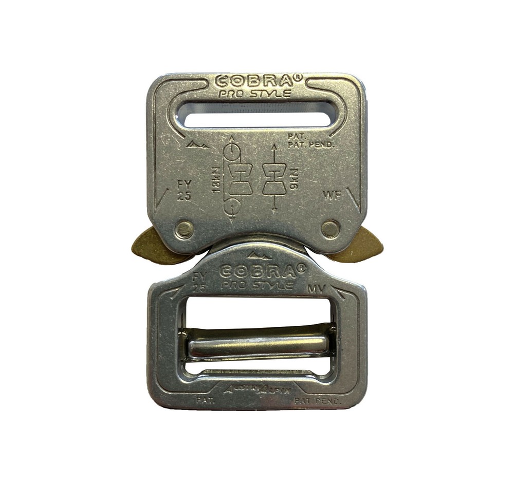 AustriAlpin 25mm / 1&Prime; Cobra Pro Style Buckle Polished / Chrome FY25AVF Belt Clip