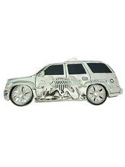 Spinner Belt Buckle Utility Car SUV Wheels Spins Silver Metal Mud Flap Girls New