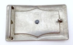 Vintage Western Silver Tone Cowboy Boots Inlay Belt Buckle 3”