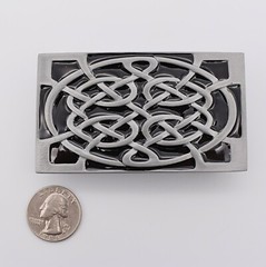 Celtic Infinity Knots Black Enamel Novelty Gift Belt Buckle (New)