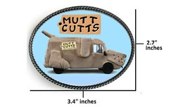 Mutt Cutts Sheepdog Van Dumb and Dumber Movie Belt Buckle Pewter Limited Edition