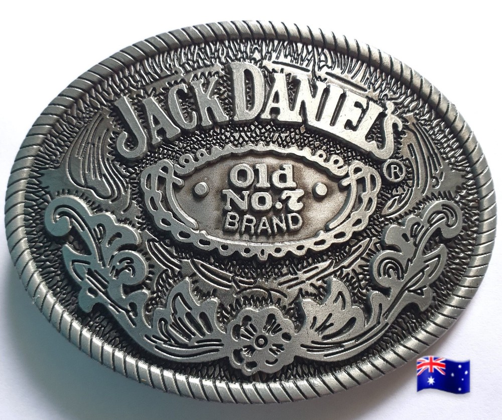 Belt Buckle Oval « Jack Daniels » 10.3 x 7.9cm Suits 4cm Belt