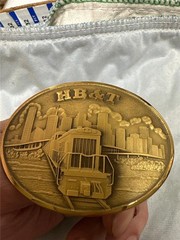 Vintage Houston Belt And Terminal Railway Company Belt Buckle by Stotts HB & T