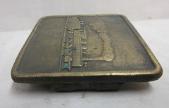 Railroad Train Locomotive & Tender Unbranded Brass Belt Buckle Mens Accessory