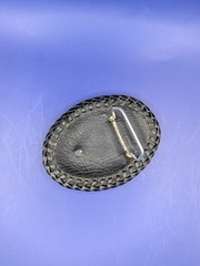 Dark Cobra Snakeskin Hand laced Belt Buckle made in USA fits 1-1/2&Prime; Belt