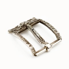 German silver belt buckle Duck Season, Pin type, Hunter trophy buckle for 1.5 in