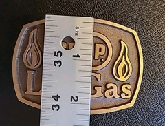 Vtg Coop LP-Gas Metal Belt Buckle Brown/Rust Color 3&Prime;x 2 1/4&Prime; Country Cowboy