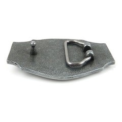 I&rsquo;d Rather Be Fishing Belt Buckle Antique Silver Enamel Inlay Fits 1.5&Prime; Belts