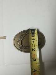 Vintage Brass Caterpillar Cat 215 Excavator Belt Buckle