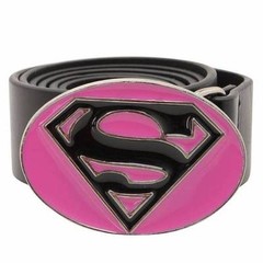 PINK SUPER WOMAN MAN BUCKLE WITH BELT LADIES GIRLS SMALL MEDIUM BRAND NEW