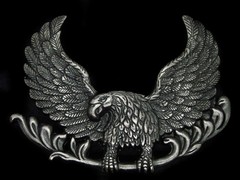 TC03159 *NOS* REALLY NICE **BALD EAGLE** SILVERTONE BELT BUCKLE