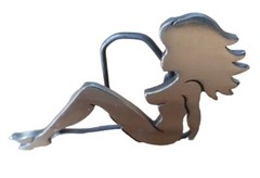 RETRO VINTAGE BELT BUCKLE PINUP GIRL BELT BUCKLE BELT VK49€ PEWTER