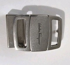 AUTHENTIC SALVATORE FERRAGAMO SILVER VARA BELT BUCKLE FOR 1.3&Prime; WIDE BELT STRAP