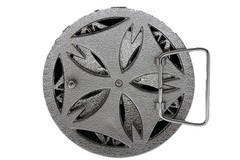 Men Women Silver Metal Fashion Belt Buckle Round Spinning Jamaica Flag Colors