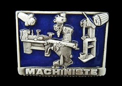 Machiniste Machine Shop Tools Pewter Profession Belt Buckle