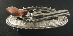 (MADE BY ORDER) BUCKLE HANDMADE STAINLESS STEEL WESTERN STYLE GUN S&W .357
