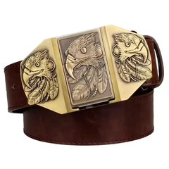 Men&rsquo;s Metal Belt Buckle Lighter – Refillable Novelty Outdoor Accessory