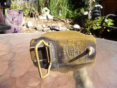 VTG 1978 BTS MENS BRANCH OILFIELD CONSTRUCTION TAFT CA SOLID BRASS BELT BUCKLE
