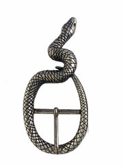 Snake Anaconda 2&Prime; Belt Buckle Pewter Finish Silver Vintage Belt Buckle Brand NEW