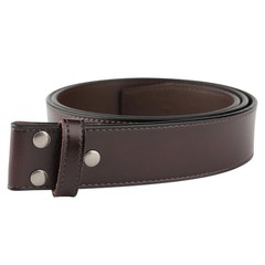 Handmade Men&rsquo;s Press Button Belt Full Grain Leather Without Buckle 1-1/2 Wide