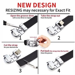 ARIMIA Fashion Diamond Men Adjustable from 26&Prime; to 46&Prime; Waist, Silver Black G1